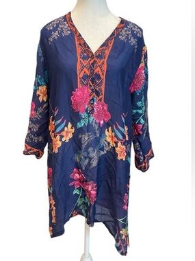 EUC Johnny Was Cavalan Tunic Top Size:XL